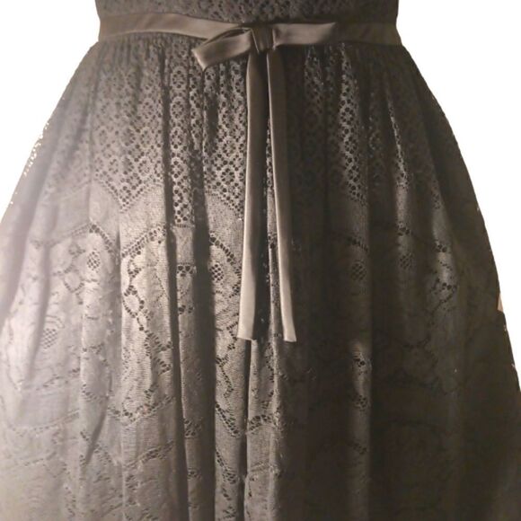 Jonathan Logan vintage black lace fit and flare formal party dress size 2 - Picture 7 of 14
